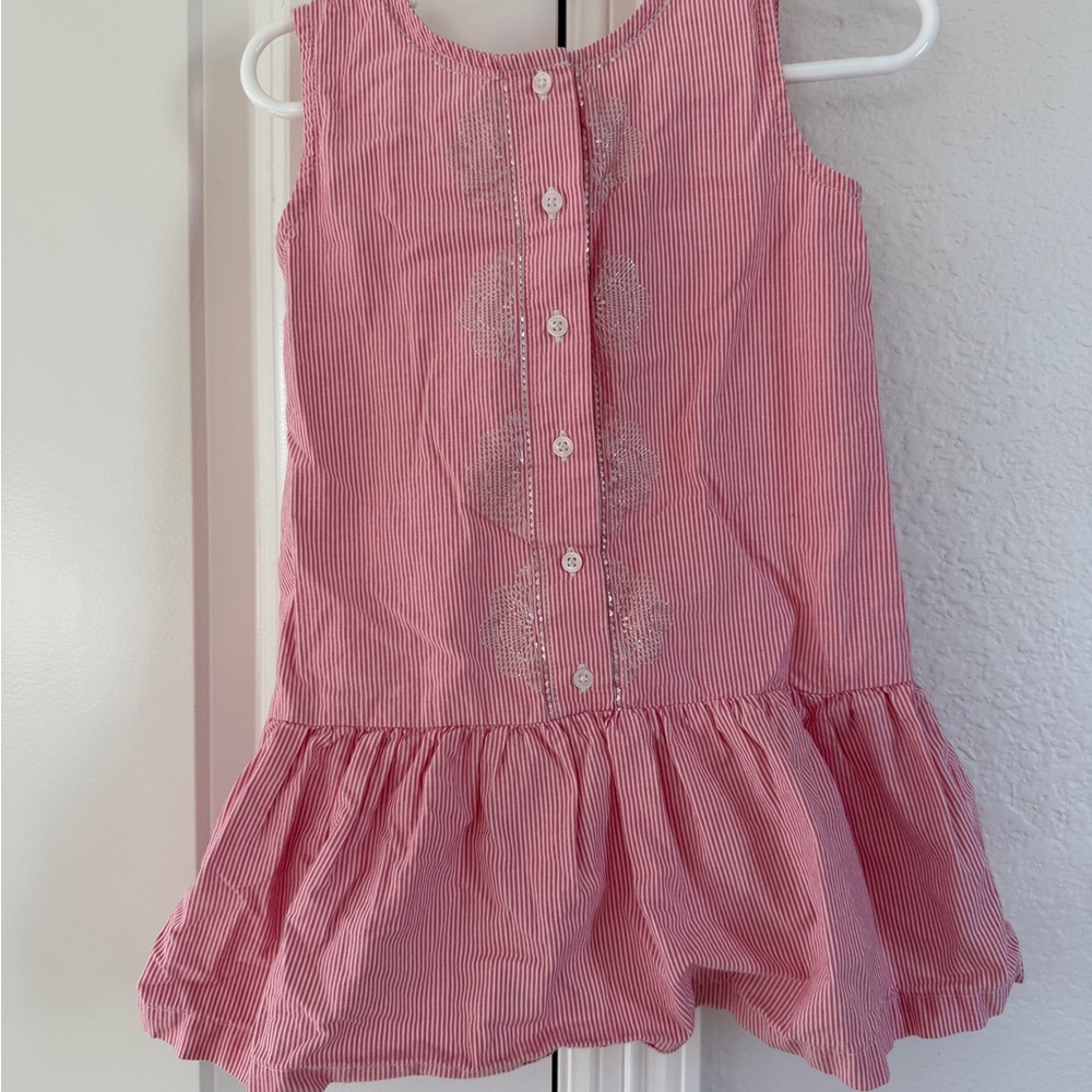 Carter's Pink and White Striped tunic Dress